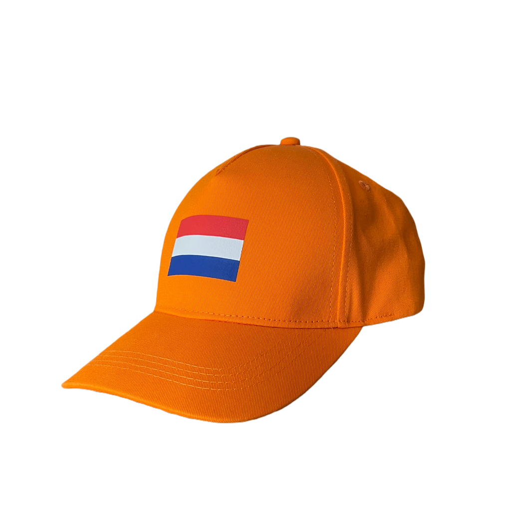 Oranje pet met Nederlandse vlag