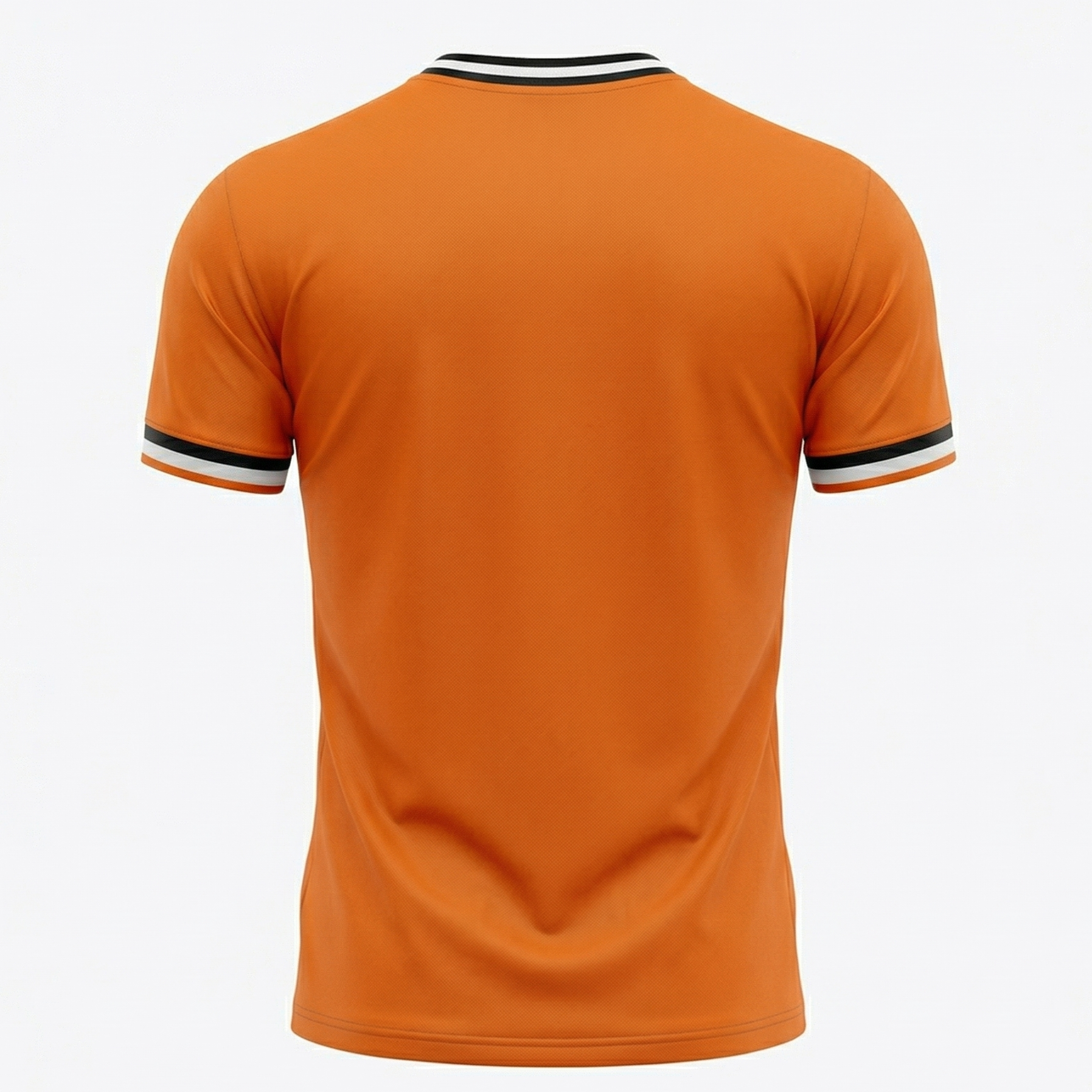 Oranjewinnaar voetbalshirt met een V-hals, de Nederlandse vlag en een oranje leeuw, achterkant, perfect voor fans tijdens het WK 2026